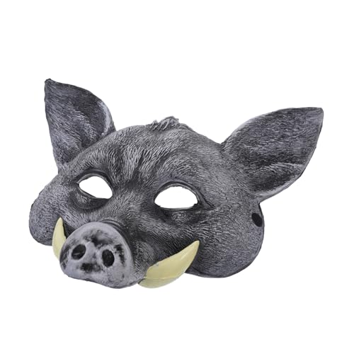 ERINGOGO Wildschwein Cosplay Dp Maske Maske für Halloween Schwarze Dekorative Partymaske ERINGOGO Wildschwein Cosplay Dp Maske Maske für Halloween Schwarze Dekorative Partymaske von ERINGOGO