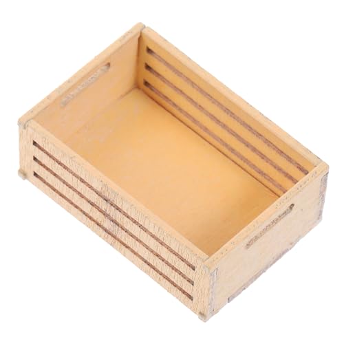 ERINGOGO Winzige Holzkorb Puppenhaus Aufbewahrungskorb Miniatur Holzkorb Puppenhaus Requisite von ERINGOGO