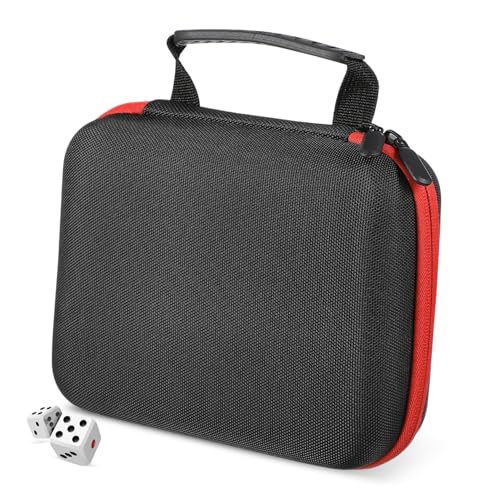 ERINGOGO Würfel Aufbewahrungstasche Kompakt mit Reißverschluss und Mitteltrennwand Tragbare Spielwürfel Organizer Tasche für Brettspiele und RPG Zubehör von ERINGOGO