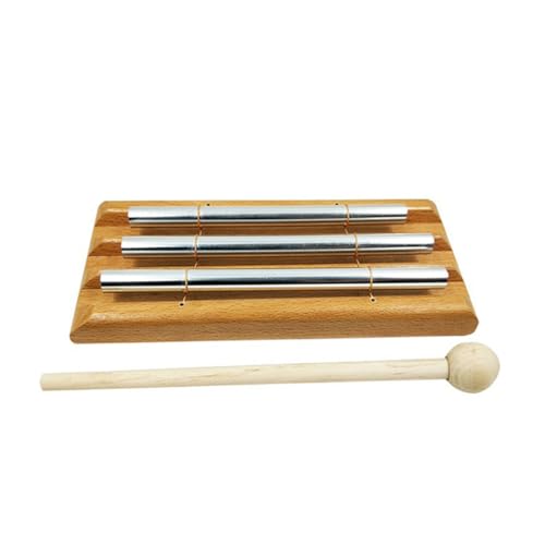 ERINGOGO Xylophon Percussion Musikinstrument Holz mit Metallrohren Beruhigender Meditationston Sicher Glatte Oberfläche Stabiler Stand Fördert Musikalische Entwicklung für Kleinkinder von ERINGOGO