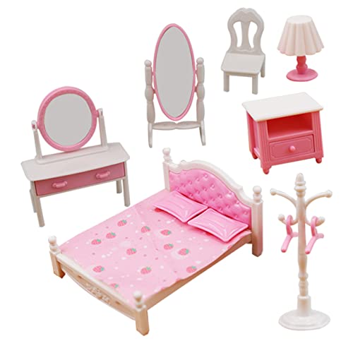 ERINGOGO Zarte Miniatur Dekorationen Realistisches Puppenmöbel Für Kinderzimmer Wear Resistentes Modell Mit Schminktisch Und Nachttisch Ideales Zubehör Für Puppenhäuser ERINGOGO Zarte Miniatur Dekorationen Realistisches Puppenmöbel Für Kinderzimmer Wear Resistentes Modell Mit Schminktisch Und Nachttisch Ideales Zubehör Für Puppenhäuser von ERINGOGO