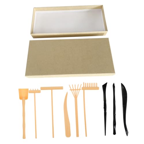 ERINGOGO Zen Garten Set Mini Sand Rechen Set aus Langlebigen Materialien für Meditation und Entspannung Elegantes Design für DIY Sandkunst und Miniatur sandgärten Zuhause und Büro von ERINGOGO