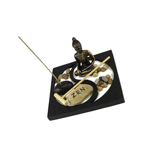 ERINGOGO Mini Zen Garten Mit Buddha Statue Meditative Sand Tray Deko Für Home Office Entspannende Zufällige Farbe Rake Als Oder Tischakzent ERINGOGO Mini Zen Garten Mit Buddha Statue Meditative Sand Tray Deko Für Home Office Entspannende Zufällige Farbe Rake Als Oder Tischakzent von ERINGOGO