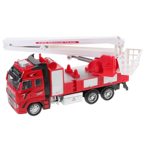 ERINGOGO Zurückziehendes Feuerwehrauto Kinderspielzeug LKW Kognitives Kinderspielzeug Pädagogisches Feuerwehrauto Trägheitsauto Kognitives Feuerwehrauto Kognitives von ERINGOGO