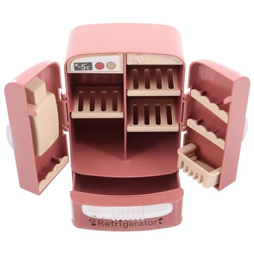 ERINGOGO Zweitüriger Kühlschrank Miniaturmöbel Und Accessoires Miniaturkühlschrank Mini-Ornamente Zum Basteln Tun So, Als Würden Sie Puppenmöbel Abs Chocolate von ERINGOGO