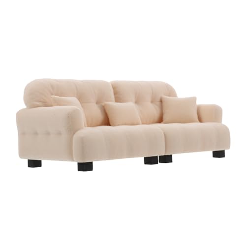 ERINGOGO mini puppenhausmöbel Sofa Miniaturheimdekoration winzige Möbel Miniaturzubehör Miniaturhausdekor PLA Ivory von ERINGOGO