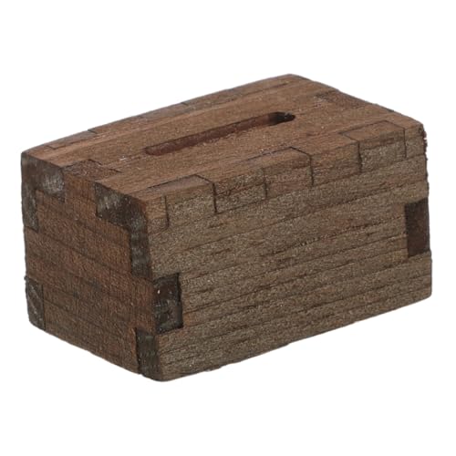 Kasten Puppenhausmöbel Taschentuchhalter-Modell Miniatur-hausaccessoires Puppenhaus-taschentuchhalter Puppenhaus- 1:12 Puppenhaus Miniatur-puppenhauszubehör Hölzern Brown ERINGOGO von ERINGOGO