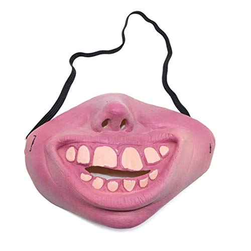 EROSPA® Halbmaske Mund Große Zähne Breites Grinsen - Latex - Halloween Karneval Fasching von EROSPA