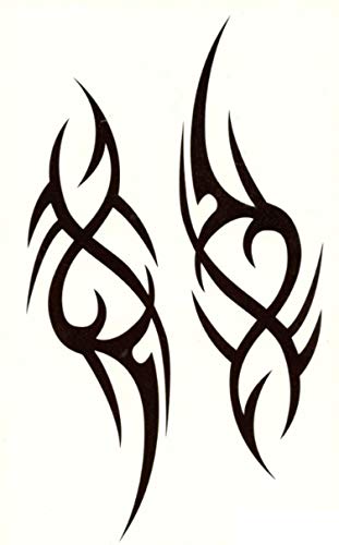 EROSPA® Tattoo-Bogen / Sticker temporär - Tribal Design - 19 x 12 cm von EROSPA