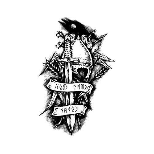 EROSPA® Tattoo-Bogen / Sticker temporär - Unsterblicher Ritter / Immortal Knight von EROSPA