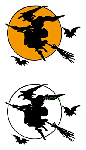 EROSPA® Tattoo-Bogen temporär - Halloween Hexe / Fledermaus von EROSPA