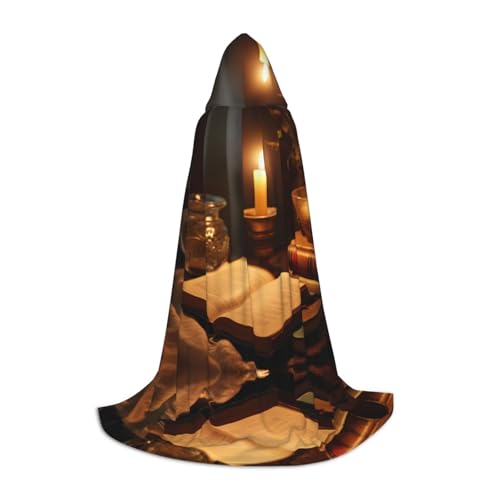 ERSDWRE Candlelight Night Reading Print Cloaks Uni Erwachsene Kapuzenumhang perfekt für Halloween Rollenspiele Maskerade Partys ERSDWRE Candlelight Night Reading Print Cloaks Uni Erwachsene Kapuzenumhang perfekt für Halloween Rollenspiele Maskerade Partys von ERSDWRE