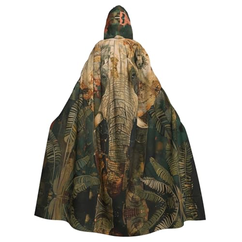 ERSDWRE Halloween-Kapuzenumhang mit Elefantenaufdruck, für Herren und Damen, Kapuzenumhang für Mittelalter-Umhang, Kostüme, Cosplay ERSDWRE Halloween-Kapuzenumhang mit Elefantenaufdruck, für Herren und Damen, Kapuzenumhang für Mittelalter-Umhang, Kostüme, Cosplay von ERSDWRE