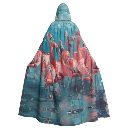 ERSDWRE Halloween-Kapuzenumhang mit Flamingo-Druck, für Herren und Damen, Kapuzenumhang für Mittelalter-Umhang, Kostüme, Cosplay ERSDWRE Halloween-Kapuzenumhang mit Flamingo-Druck, für Herren und Damen, Kapuzenumhang für Mittelalter-Umhang, Kostüme, Cosplay von ERSDWRE