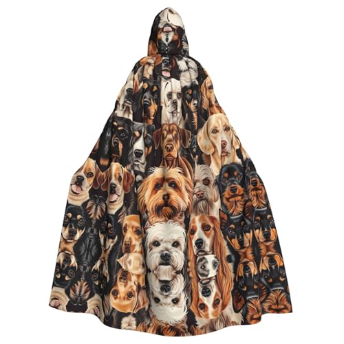ERSDWRE Halloween-Kapuzenumhang mit Hundemuster für Männer und Frauen, Kapuzenumhang für Mittelalter-Umhang, Kostüme, Cosplay ERSDWRE Halloween-Kapuzenumhang mit Hundemuster für Männer und Frauen, Kapuzenumhang für Mittelalter-Umhang, Kostüme, Cosplay von ERSDWRE