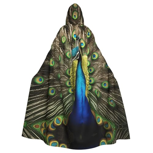 ERSDWRE Halloween-Kapuzenumhang mit Pfauenfeder-Druck, für Herren und Damen, Kapuzenumhang für Mittelalter-Umhang, Kostüme, Cosplay ERSDWRE Halloween-Kapuzenumhang mit Pfauenfeder-Druck, für Herren und Damen, Kapuzenumhang für Mittelalter-Umhang, Kostüme, Cosplay von ERSDWRE