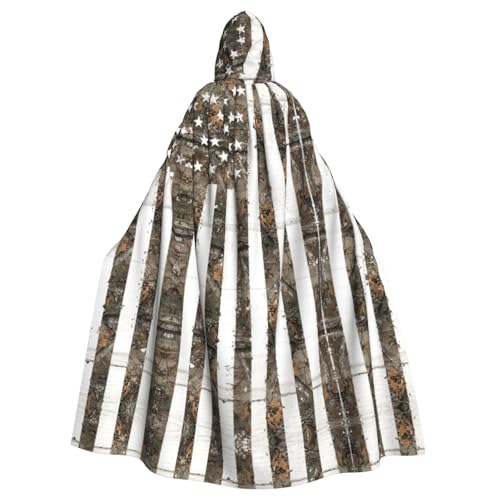 ERSDWRE Halloween-Kapuzenumhang mit amerikanischem Camouflage-Druck, für Herren und Damen, für Mittelalter-Umhang, Kostüme, Cosplay ERSDWRE Halloween-Kapuzenumhang mit amerikanischem Camouflage-Druck, für Herren und Damen, für Mittelalter-Umhang, Kostüme, Cosplay von ERSDWRE