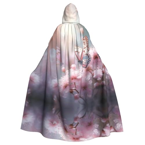 ERSDWRE Halloween-Kapuzenumhang mit rosafarbenem Blumendruck, für Herren und Damen, für Mittelalter-Umhang, Kostüme, Cosplay ERSDWRE Halloween-Kapuzenumhang mit rosafarbenem Blumendruck, für Herren und Damen, für Mittelalter-Umhang, Kostüme, Cosplay von ERSDWRE