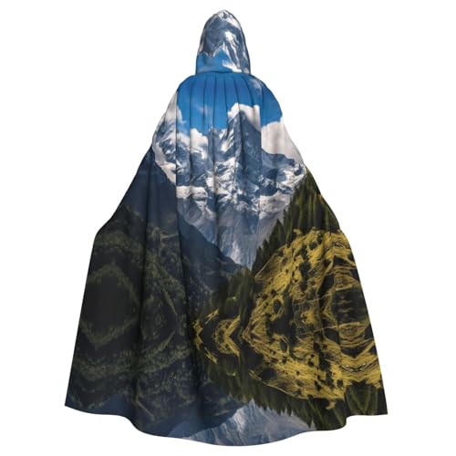 ERSDWRE Halloween-Kapuzenumhang mit schneebedeckten Bergen für Männer und Frauen, Kapuzenumhang für Mittelalter-Umhang, Kostüme, Cosplay ERSDWRE Halloween-Kapuzenumhang mit schneebedeckten Bergen für Männer und Frauen, Kapuzenumhang für Mittelalter-Umhang, Kostüme, Cosplay von ERSDWRE