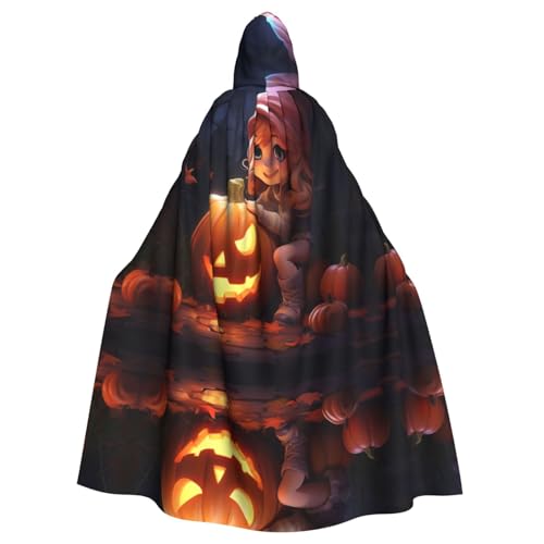 ERSDWRE Halloween-Umhang mit süßem Kürbisdruck, Halloween-Kapuzenumhang für Männer und Frauen, Kapuzenumhang für Mittelalter-Umhang, Kostüme, Cosplay ERSDWRE Halloween-Umhang mit süßem Kürbisdruck, Halloween-Kapuzenumhang für Männer und Frauen, Kapuzenumhang für Mittelalter-Umhang, Kostüme, Cosplay von ERSDWRE