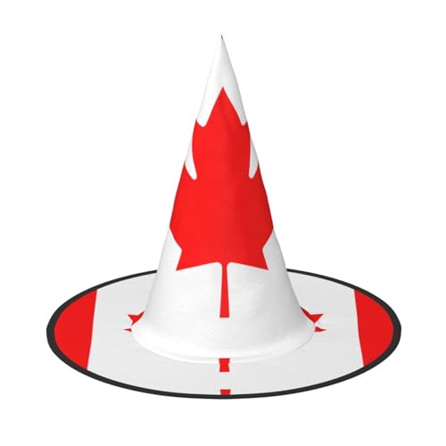 ERSDWRE Hexenhut mit kanadischer Flagge, Zaubererhut, Cosplay, Zubehör für Halloween, Weihnachten, Karneval, Maskerade von ERSDWRE