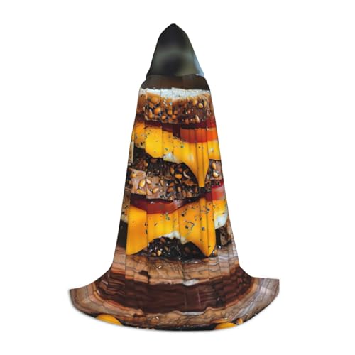 ERSDWRE Kapuzenumhang mit Käsesandwiches-Aufdruck, Uni, Erwachsene, perfekt für Halloween, Rollenspiele, Maskerade-Partys ERSDWRE Kapuzenumhang mit Käsesandwiches-Aufdruck, Uni, Erwachsene, perfekt für Halloween, Rollenspiele, Maskerade-Partys von ERSDWRE