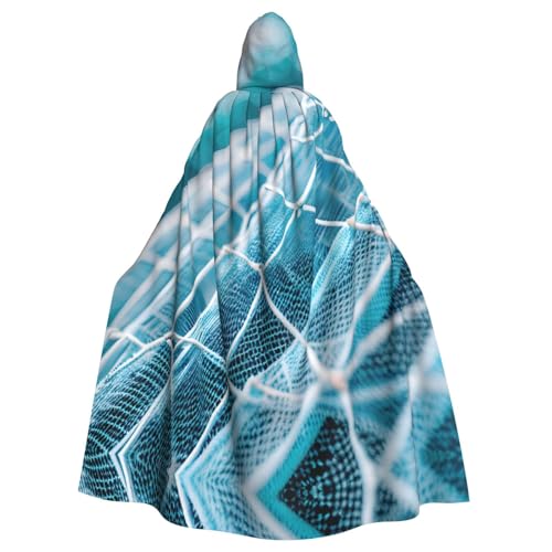 ERSDWRE Küstenfischernetz, Muscheldruck, Halloween-Kapuzenumhang für Männer und Frauen, Kapuzenumhang für Mittelalter-Umhang, Kostüme, Cosplay von ERSDWRE