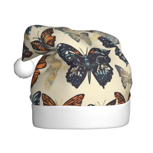 ERSDWRE Schmetterlingsmütze 02, Weihnachtsmütze, Weihnachtsmannmütze, Erwachsene, Weihnachtsmütze für Neujahr, festliche Party, Kopfschmuck, Zubehör ERSDWRE Schmetterlingsmütze 02, Weihnachtsmütze, Weihnachtsmannmütze, Erwachsene, Weihnachtsmütze für Neujahr, festliche Party, Kopfschmuck, Zubehör von ERSDWRE