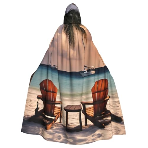 ERSDWRE Strandumhang mit Palmenstühlen, Booten, Druck, Halloween, Kapuzenumhang für Männer und Frauen, Kapuzenumhang für Mittelalter-Umhang, Kostüme, Cosplay ERSDWRE Strandumhang mit Palmenstühlen, Booten, Druck, Halloween, Kapuzenumhang für Männer und Frauen, Kapuzenumhang für Mittelalter-Umhang, Kostüme, Cosplay von ERSDWRE