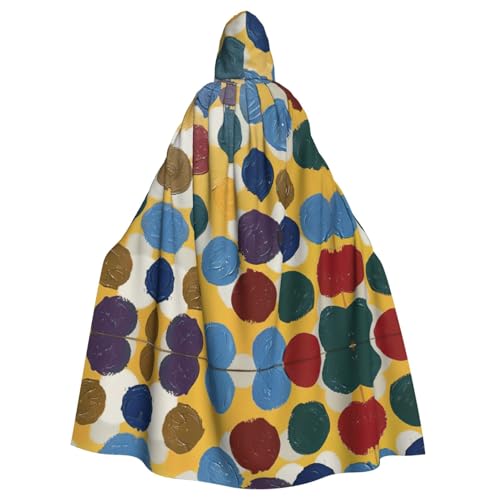 ERSDWRE Twister Polka Dots Print Halloween Kapuzenumhang für Männer Frauen Kapuzenumhang Robe für Mittelalter Umhang Kostüme Cosplay von ERSDWRE