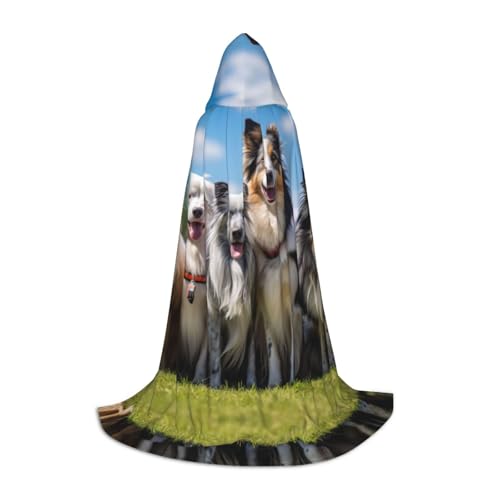 ERSDWRE Umhang mit Hundeausstellung, Uni, Erwachsene, mit Kapuze, perfekt für Halloween, Rollenspiele, Maskerade-Partys von ERSDWRE