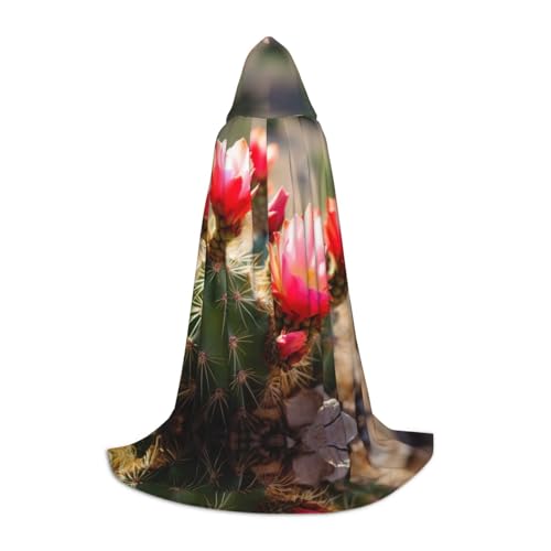 ERSDWRE Umhang mit Kaktusblüten-Aufdruck, Uni, Erwachsene, Kapuzenumhang, perfekt für Halloween, Rollenspiele, Maskerade-Partys ERSDWRE Umhang mit Kaktusblüten-Aufdruck, Uni, Erwachsene, Kapuzenumhang, perfekt für Halloween, Rollenspiele, Maskerade-Partys von ERSDWRE