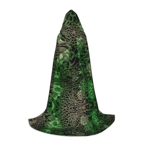 ERSDWRE Umhang mit Kapuze und Schlangenmuster, Uni, für Erwachsene, perfekt für Halloween, Rollenspiele, Maskerade-Partys von ERSDWRE