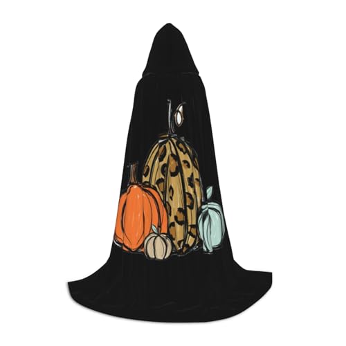 ERSDWRE Umhang mit Kürbis-Aufdruck, Uni, Erwachsene, mit Kapuze, perfekt für Halloween, Rollenspiele, Maskerade-Partys ERSDWRE Umhang mit Kürbis-Aufdruck, Uni, Erwachsene, mit Kapuze, perfekt für Halloween, Rollenspiele, Maskerade-Partys von ERSDWRE
