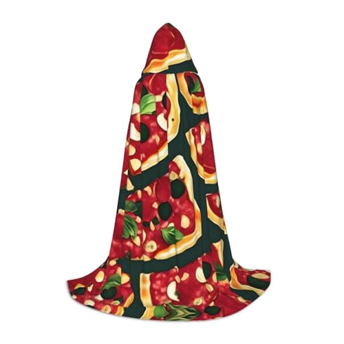 ERSDWRE Umhang mit Pizza-Muster, Uni, Erwachsene, mit Kapuze, perfekt für Halloween, Rollenspiele, Maskerade-Partys ERSDWRE Umhang mit Pizza-Muster, Uni, Erwachsene, mit Kapuze, perfekt für Halloween, Rollenspiele, Maskerade-Partys von ERSDWRE