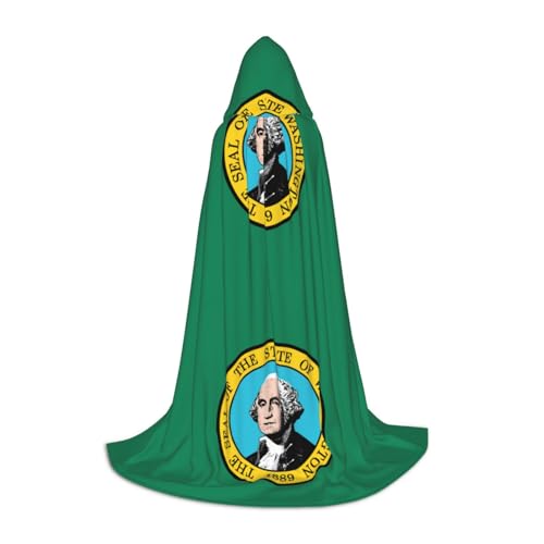 ERSDWRE Umhang mit Washington-Flagge, Uni, Erwachsene, Kapuzenumhang, perfekt für Halloween, Rollenspiele, Maskerade-Partys ERSDWRE Umhang mit Washington-Flagge, Uni, Erwachsene, Kapuzenumhang, perfekt für Halloween, Rollenspiele, Maskerade-Partys von ERSDWRE