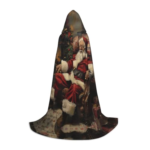 ERSDWRE Umhang mit Weihnachtsdruck, Uni, Erwachsene, mit Kapuze, perfekt für Halloween, Rollenspiele, Maskerade-Partys ERSDWRE Umhang mit Weihnachtsdruck, Uni, Erwachsene, mit Kapuze, perfekt für Halloween, Rollenspiele, Maskerade-Partys von ERSDWRE