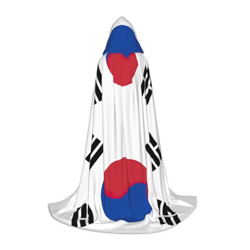 ERSDWRE Umhang mit der Flagge der Republik Korea, Uni, Erwachsene, Kapuzenumhang, perfekt für Halloween, Rollenspiele, Maskerade-Partys ERSDWRE Umhang mit der Flagge der Republik Korea, Uni, Erwachsene, Kapuzenumhang, perfekt für Halloween, Rollenspiele, Maskerade-Partys von ERSDWRE