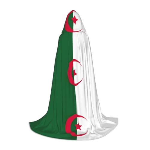 ERSDWRE Umhang mit der Flagge von Algerien, Uni, Erwachsene, Kapuzenumhang, perfekt für Halloween, Rollenspiele, Maskerade-Partys ERSDWRE Umhang mit der Flagge von Algerien, Uni, Erwachsene, Kapuzenumhang, perfekt für Halloween, Rollenspiele, Maskerade-Partys von ERSDWRE