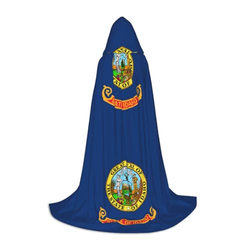 ERSDWRE Umhang mit der Flagge von Idaho, Uni, Erwachsene, mit Kapuze, perfekt für Halloween, Rollenspiele, Maskerade-Partys ERSDWRE Umhang mit der Flagge von Idaho, Uni, Erwachsene, mit Kapuze, perfekt für Halloween, Rollenspiele, Maskerade-Partys von ERSDWRE