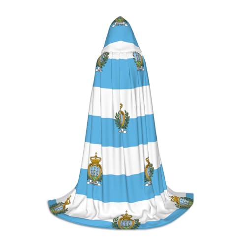 ERSDWRE Umhang mit der Flagge von San Marino, Uni, Erwachsene, Kapuzenumhang, perfekt für Halloween, Rollenspiele, Maskerade-Partys ERSDWRE Umhang mit der Flagge von San Marino, Uni, Erwachsene, Kapuzenumhang, perfekt für Halloween, Rollenspiele, Maskerade-Partys von ERSDWRE