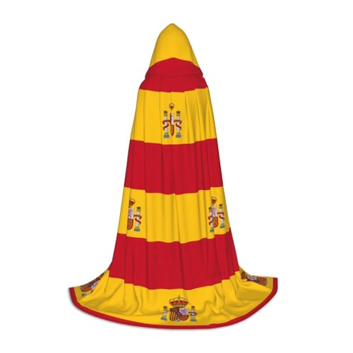 ERSDWRE Umhang mit spanischer Flagge, Uni, Erwachsene, mit Kapuze, perfekt für Halloween, Rollenspiele, Maskerade-Partys ERSDWRE Umhang mit spanischer Flagge, Uni, Erwachsene, mit Kapuze, perfekt für Halloween, Rollenspiele, Maskerade-Partys von ERSDWRE