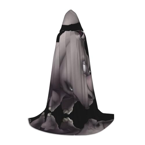 ERSDWRE Umhang mit wütendem Nashorn-Aufdruck, Uni, Erwachsene, Kapuzenumhang, perfekt für Halloween, Rollenspiele, Maskerade-Partys ERSDWRE Umhang mit wütendem Nashorn-Aufdruck, Uni, Erwachsene, Kapuzenumhang, perfekt für Halloween, Rollenspiele, Maskerade-Partys von ERSDWRE