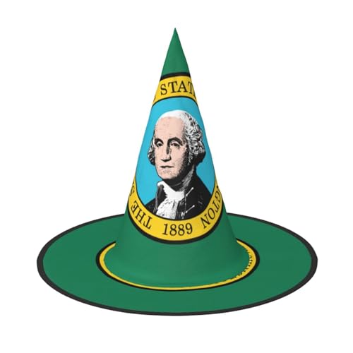 ERSDWRE Washington-Flagge, Hexenhut, Zaubererhut, Cosplay, Zubehör für Halloween, Weihnachten, Karneval, Maskerade von ERSDWRE