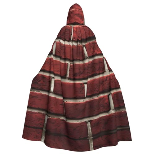 Halloween-Umhang mit Kapuze für Männer und Frauen, Ziegelroter Steindruck, für Mittelalter-Umhang, Kostüme, Cosplay Halloween-Umhang mit Kapuze für Männer und Frauen, Ziegelroter Steindruck, für Mittelalter-Umhang, Kostüme, Cosplay von ERSDWRE