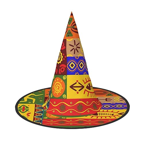 Afrikanische Nationalmuster Druck Rave Hexenhut Karneval Halloween Hut für Partys Maskeraden und Kostümveranstaltungen Afrikanische Nationalmuster Druck Rave Hexenhut Karneval Halloween Hut für Partys Maskeraden und Kostümveranstaltungen von ERTTNT