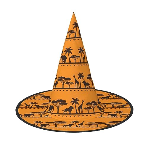 Afrikanischer Hexenhut mit afrikanischem Tierdruck, für Karneval, Halloween, Kostümpartys Afrikanischer Hexenhut mit afrikanischem Tierdruck, für Karneval, Halloween, Kostümpartys von ERTTNT