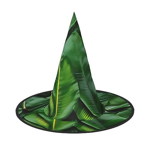 Bananenblätter Druck Rave Hexenhut Karneval Halloween Hut für Partys Maskeraden und Kostümveranstaltungen von ERTTNT