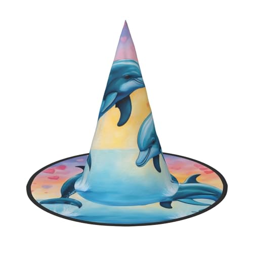 Delfine In Love Print Rave Hexenhut Karneval Halloween Hut für Partys Maskeraden und Kostümveranstaltungen Delfine In Love Print Rave Hexenhut Karneval Halloween Hut für Partys Maskeraden und Kostümveranstaltungen von ERTTNT