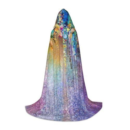 ERTTNT Abstrakter lila weinender Blumendruck, Uni, Umhang mit Kapuze, Halloween-Kapuzenumhang, Party-Kostüm mit Umhang für Karneval ERTTNT Abstrakter lila weinender Blumendruck, Uni, Umhang mit Kapuze, Halloween-Kapuzenumhang, Party-Kostüm mit Umhang für Karneval von ERTTNT